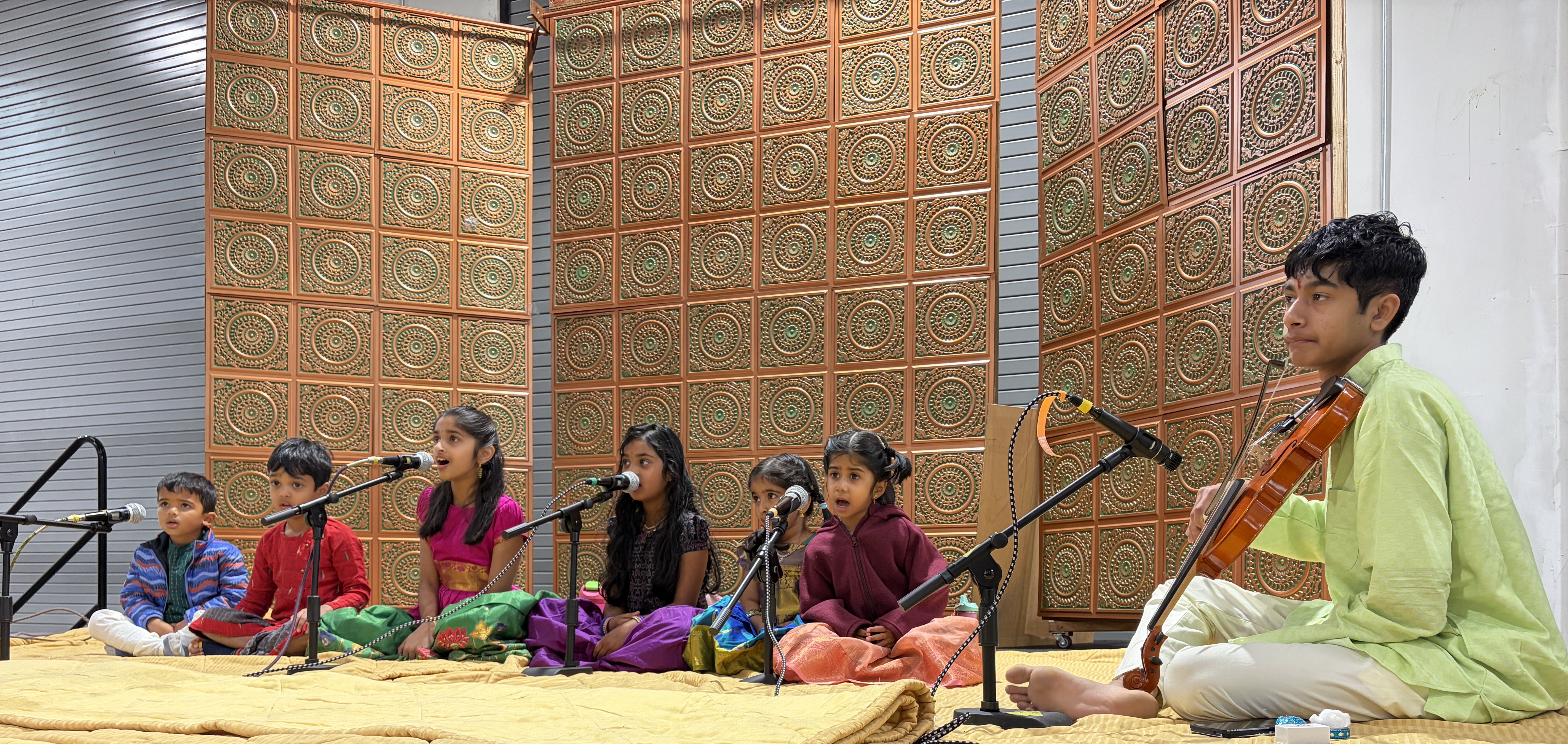 Abhyaasa students getting ready for Arpanaa performance
